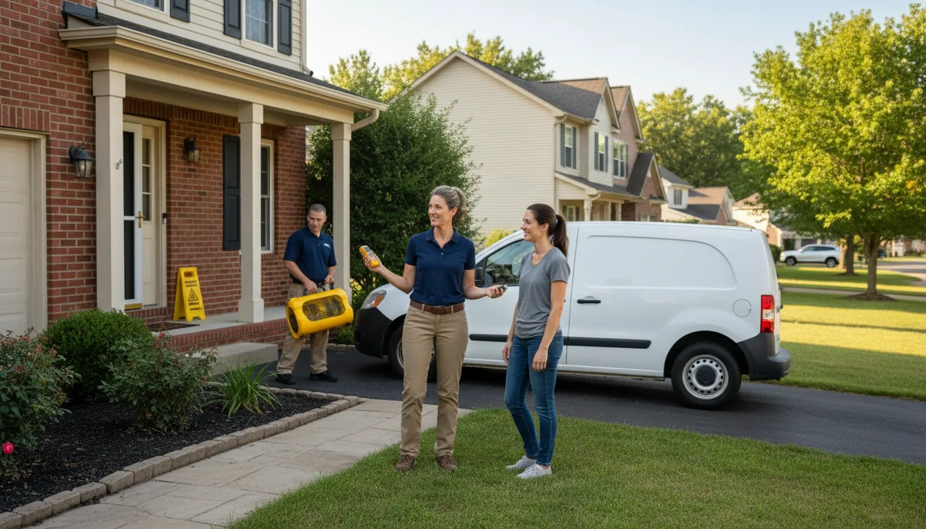 Residential water damage restoration in Flora, IL
